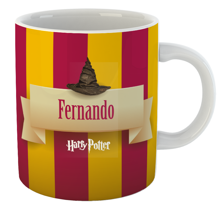 Taza mágica cerámica personalizada Harry Potter 01